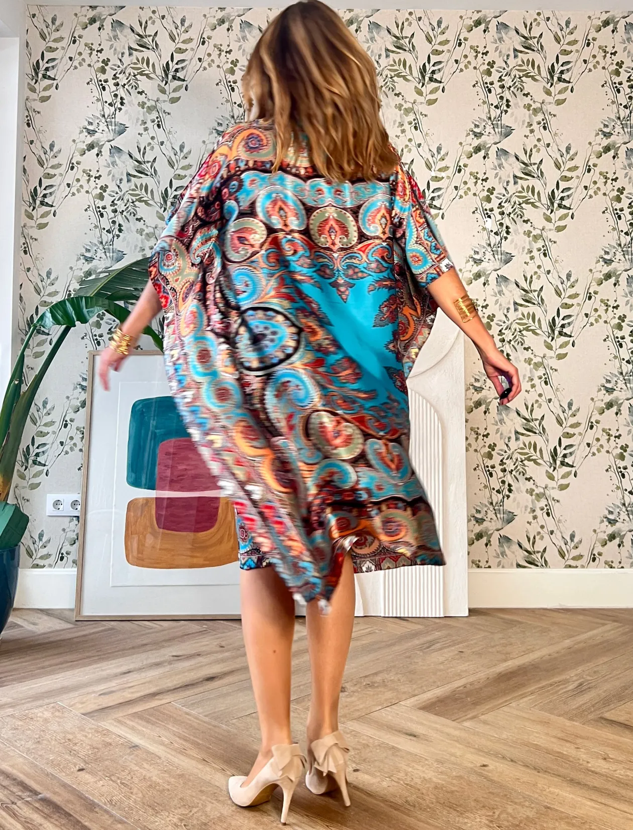 Vestido de seda muy cashemir
