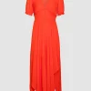 Vestido Fluido Coral