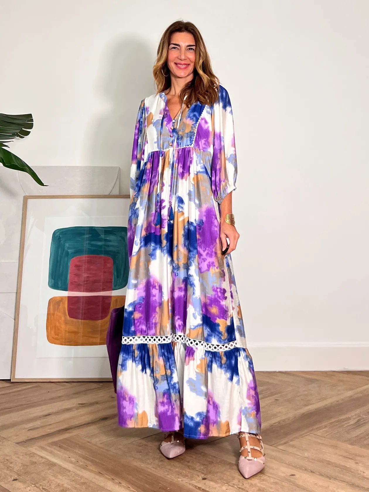 Vestido Ideal boho fluido