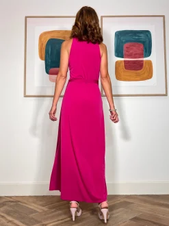 VESTIDO MUY FAVORECEDOR FUCSIA